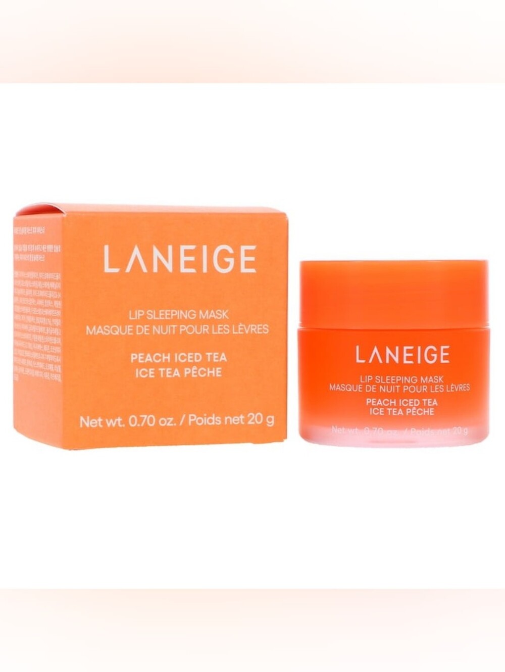 LANEIGE 🍑Peach Iced Tea Lip 💋 Sleeping💤 Mask - Bright Orange - NEW In Box!